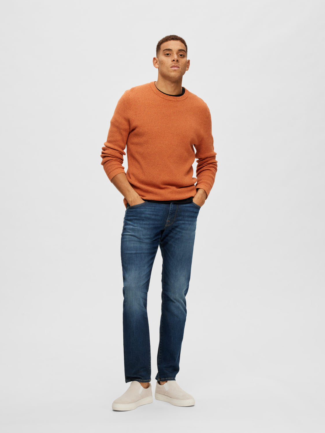 SELECTED HOMME - 196-STRAIGHT SCOTT Jeans - Dark Blue Denim